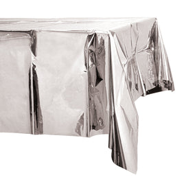 Metallic Table Cover Silver 1ct | Bag