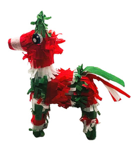 Mini Pinata 7" Red-Green-White Donkey | Each