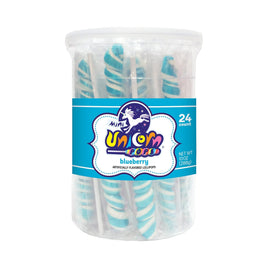 Mini Unicorn Pops Blueberry - Light Blue | 24ct, Tub