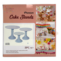 Plastic Cake Stand (3 pcs) Blue | Box