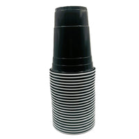 Plastic Cup 16z 24ct-Black