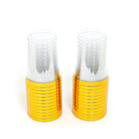 Plastic Cup Gold Rim (10 oz) | 50ct, Bag