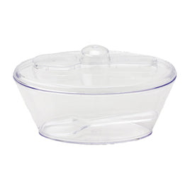 Plastic Cup with Spoon (6 pcs) Clear | 6ct, Box