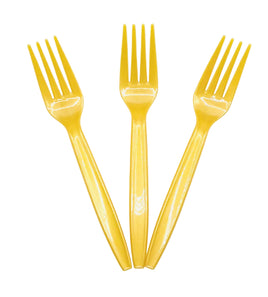 Plastic Fork Gold 100ct