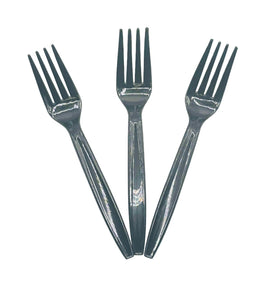 Plastic Fork Silver 100ct