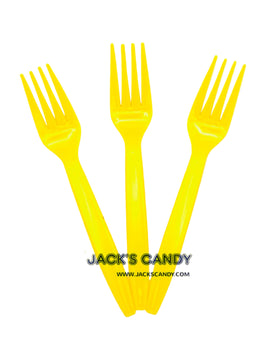 Plastic Fork Yellow 100ct