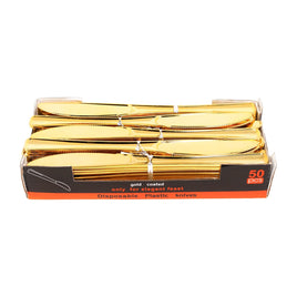 Plastic Gold Knife | 50ct, Box