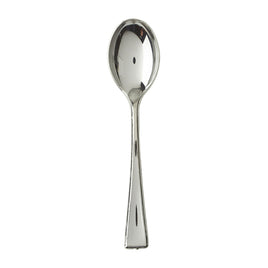 Plastic Mini Spoon (4") Silve | Bag