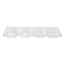 Plastic Rectangular 4 Section Compartment | Each