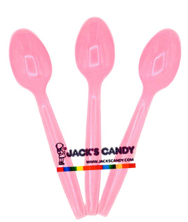 Plastic Spoons Light Pink 100ct