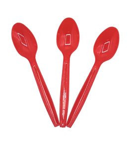 Plastic Spoons Red 100ct