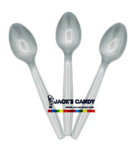 Plastic Spoons Silver 100ct