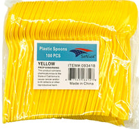Plastic Spoons Yellow 100ct
