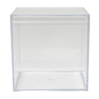 Plastic Square Box with Lid 2.25" Clear | Bag