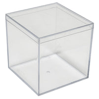Plastic Square Box with Lid 2.25" Clear | Bag