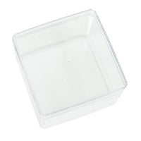 Plastic Square Box with Lid 3.25" Clear | Bag