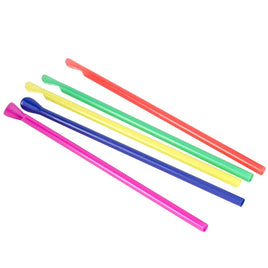 Plastic Straw with Spoon | 200ct, Bag