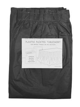 Plastic Table Skirt - Black