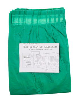Plastic Table Skirt - Emerald