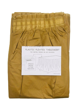 Plastic Table Skirt - Gold