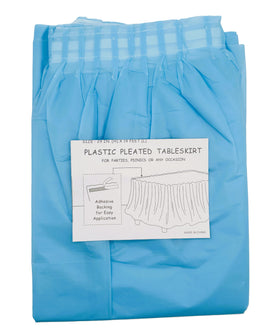 Plastic Table Skirt - Light Blue