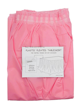 Plastic Table Skirt - Light Pink
