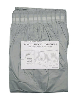 Plastic Table Skirt - Silver