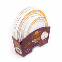Plate Set Gold Harmony Rim | 50ct, Bag