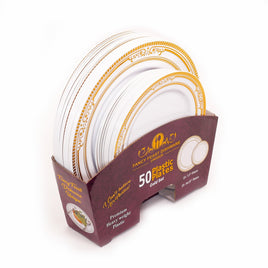 Plate Set Gold Harmony Rim | 50ct, Bag