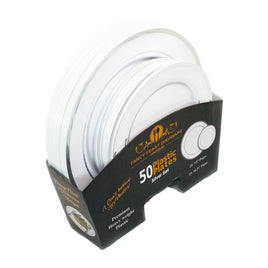 Plate Set with Silver Ring | 50ct, Bag