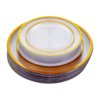 Plates Clear Set with Gold Ring | Bag