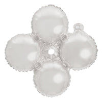 Quad Mylar 16" Balloon 5ct White | Bag