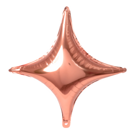 Quad Star Mylar Balloon 23 inch-Rose Gold