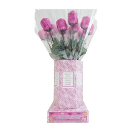 R L Albert & Son Milk Chocolate Foil Pink Roses