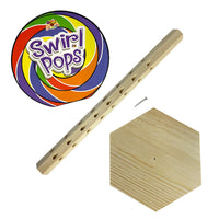 R L Albert & Son Swirl Pop with Stand | 48ct, Case