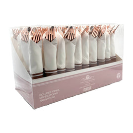 Rolled Cutlery Rose Gold  | 50ct, Box