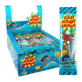 Sour Power Straws Blue Raspberry
