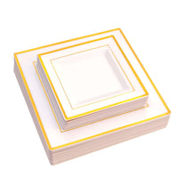 Square Gold Rim Plate | 50ct, Bag