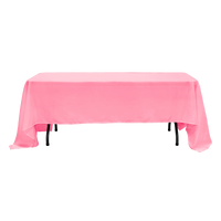 Table Cover Poly Rectangular (60" X 126") Pink | Bag