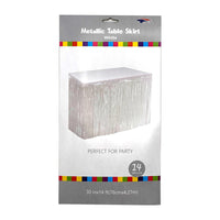 Table Skirt (30"X 14") Met White | Bag