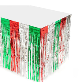 Table Skirt (30" X 14") Met Red-White-Green | Bag