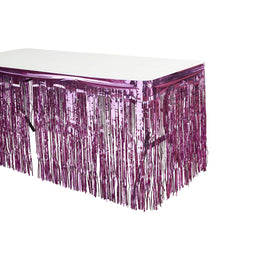 Table Skirt (30" X 14") Metallic Light Pink | Bag