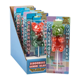 Taste Of Nature Ginourmous Gummy Bear On a Stick | 8oz, Each
