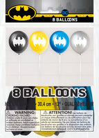 Theme Balloons 12 Inch Batman | 8ct Bag