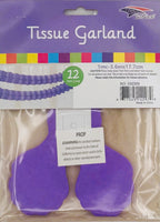 Tissue Garland 12 count-Lavender