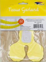 Tissue Garland 12 count-Yellow