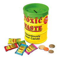 Toxic Waste Original Bank Yellow Assorted Sour Candy | 3oz, Tub