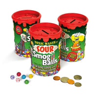 Toxic Waste Sour Smog Balls Assorted Candy Balls / Sticker | 4oz, Tub