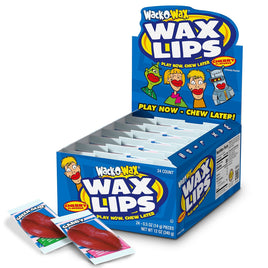 Wack-O-Wax  Cherry Wax Lips | 24ct, Box